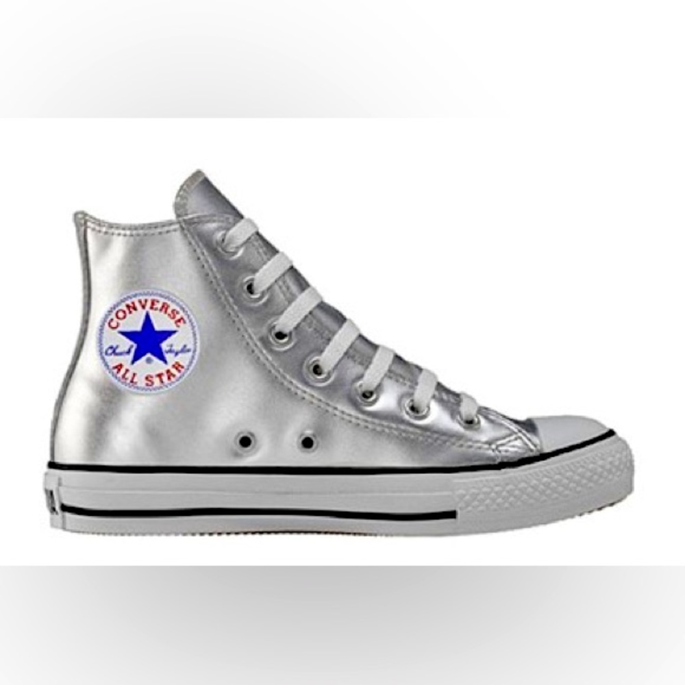 Silver High Top Converse